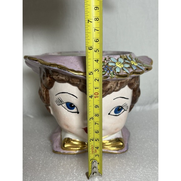 HTF VINTAGE LEFTON Large Lady Head Vase, Home Decor, 1960 - Picture 2 of 11